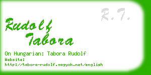 rudolf tabora business card